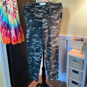 Anthropologie corduroy camouflage pants